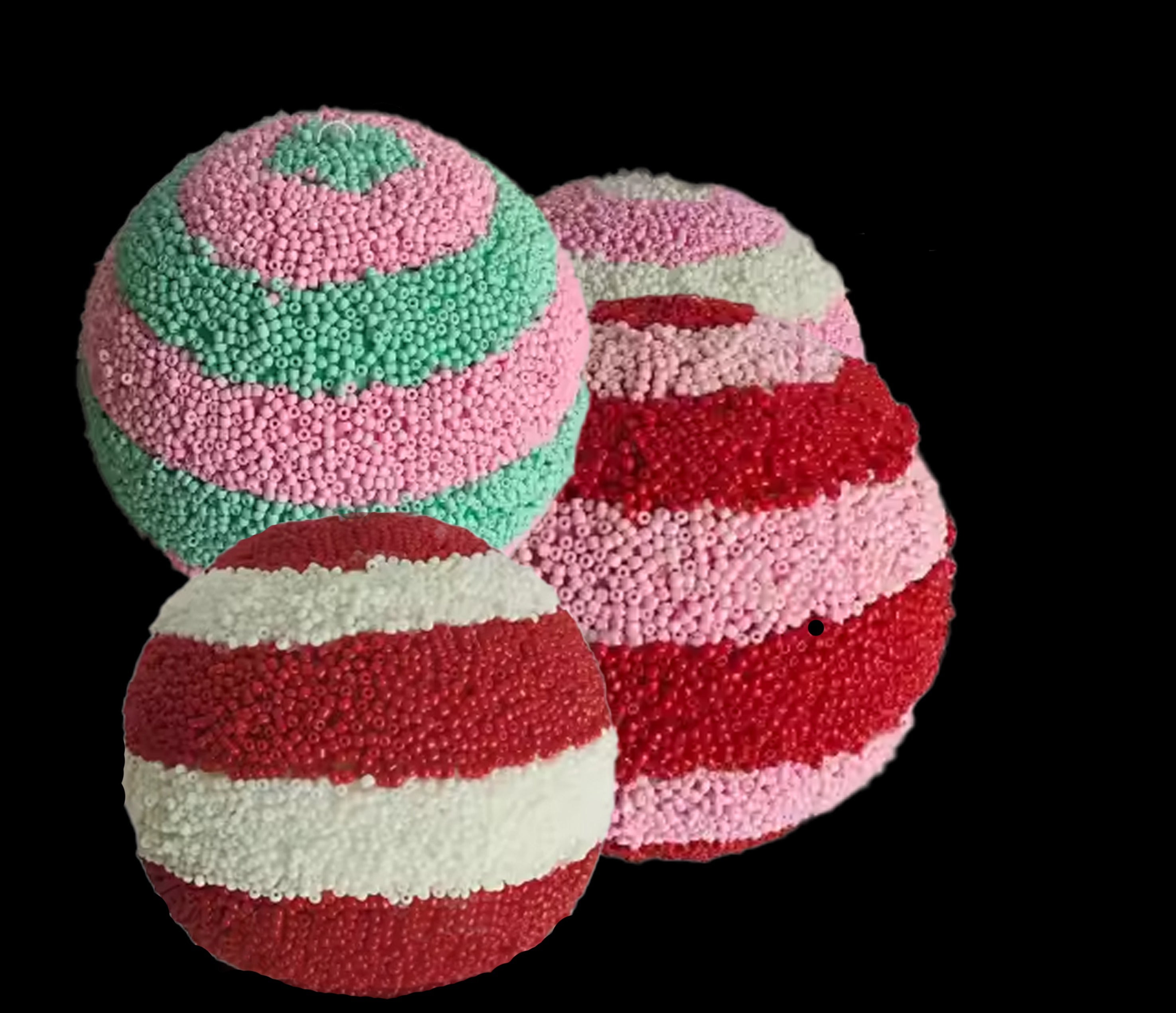 Beaded Horizontal Ball Ornaments