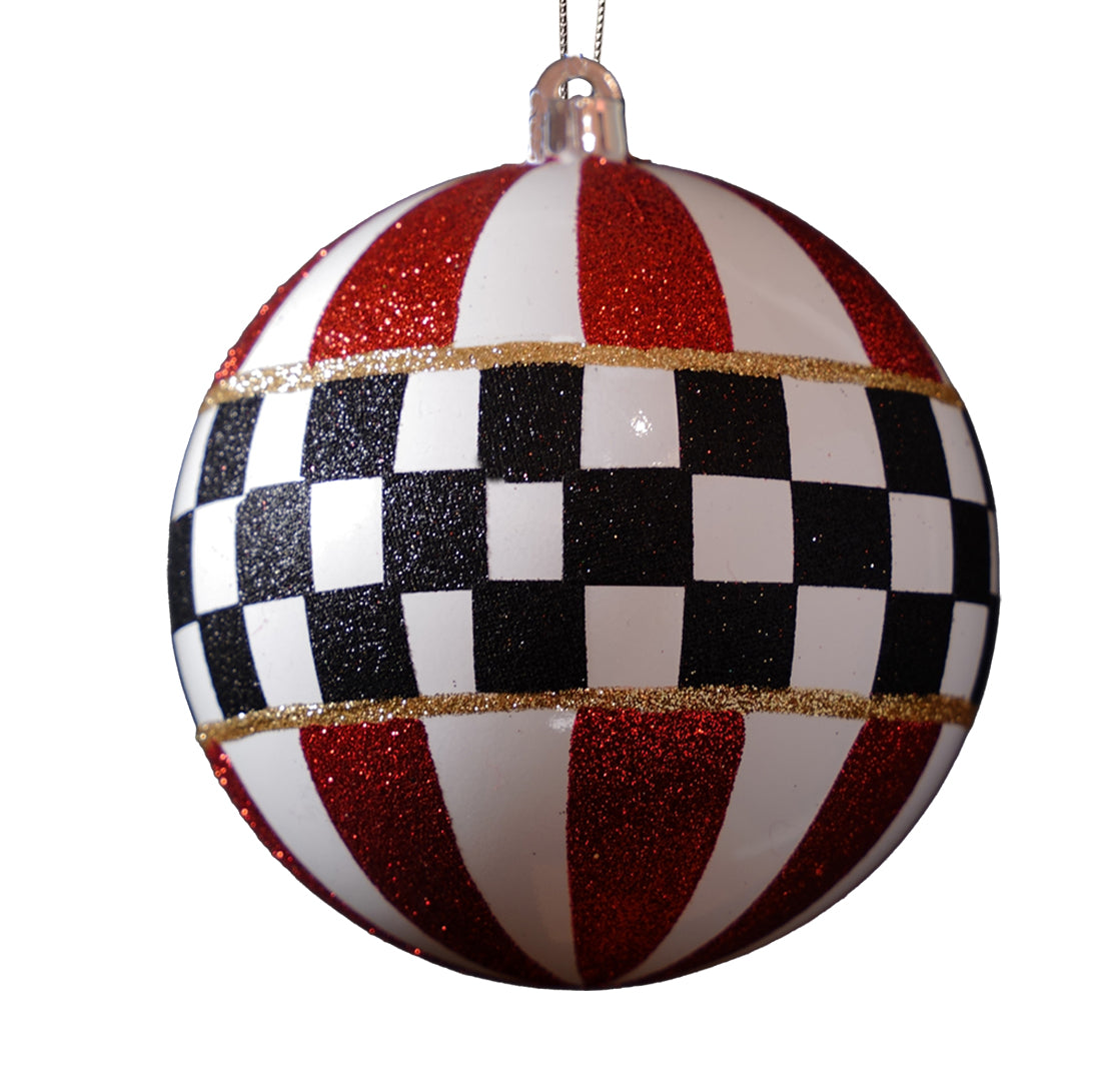 Glitter Ball 12 inch - Circus Pattern