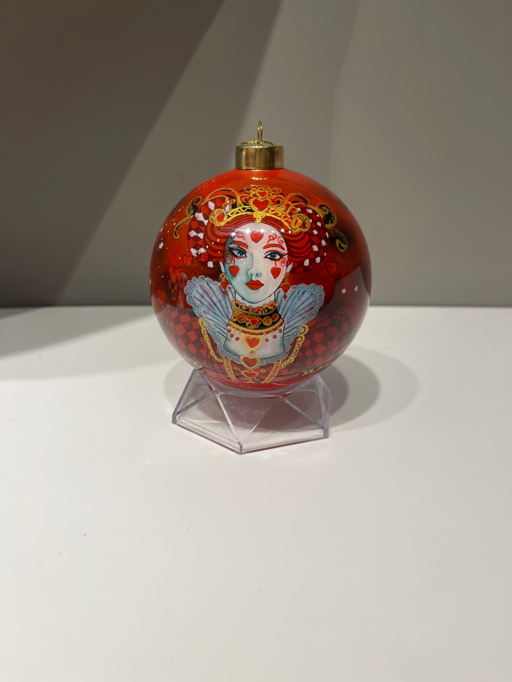 Queen of Hearts Limited Edition Glass Ornament - 4 inch