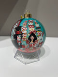 Tea Party Alice Mad Hatter Rabbit - Limited Edition Glass Ornament - 4 inch
