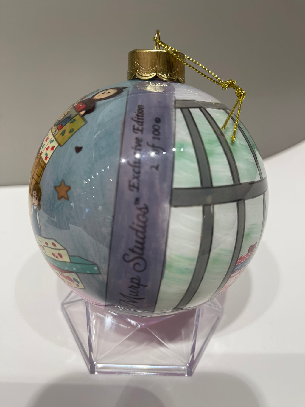 Twins in Girls Room Limited Edition Glass Ornament - 4 inch