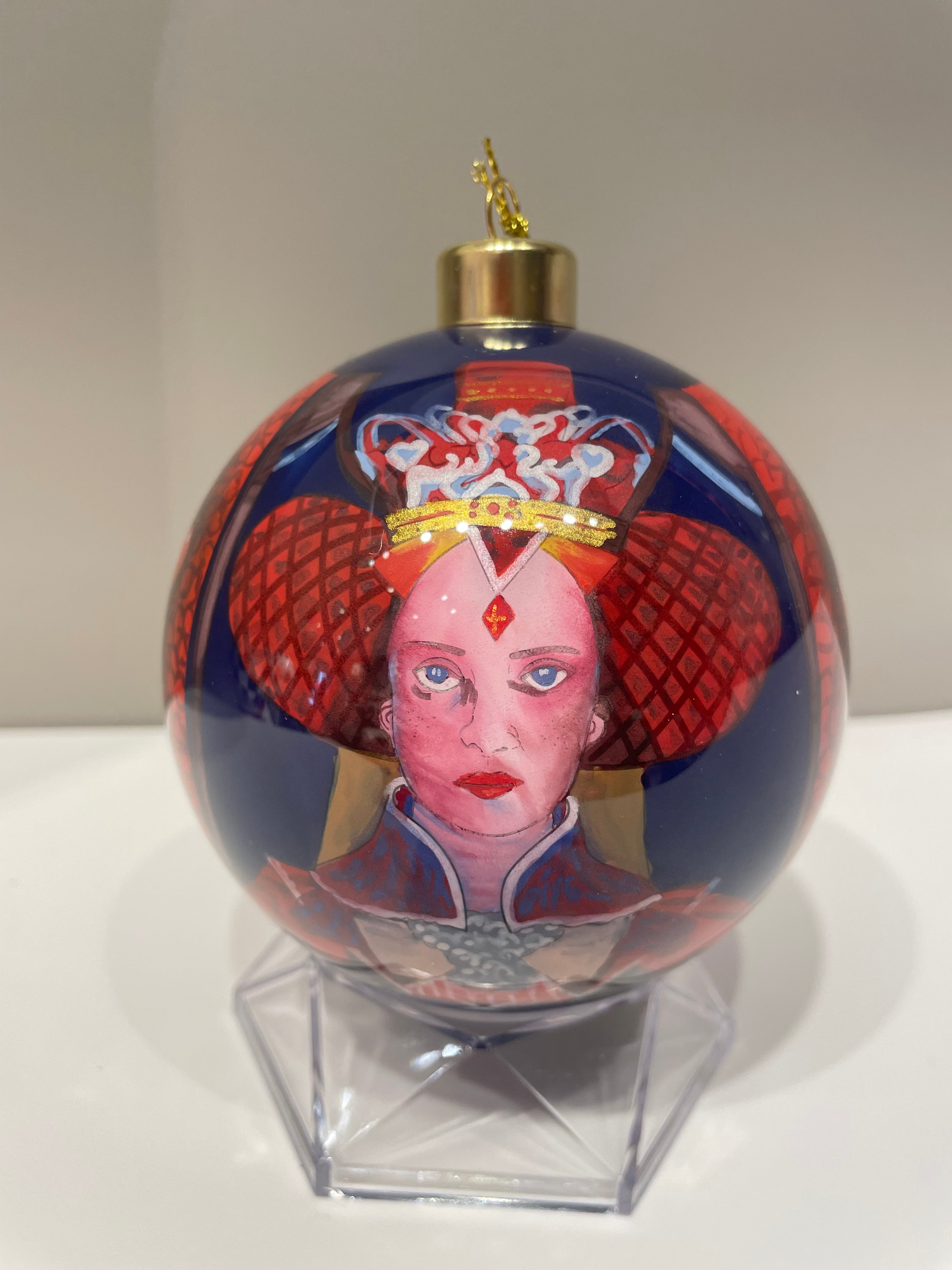 Red Queen Limited Edition Glass Ornament - 4 inch