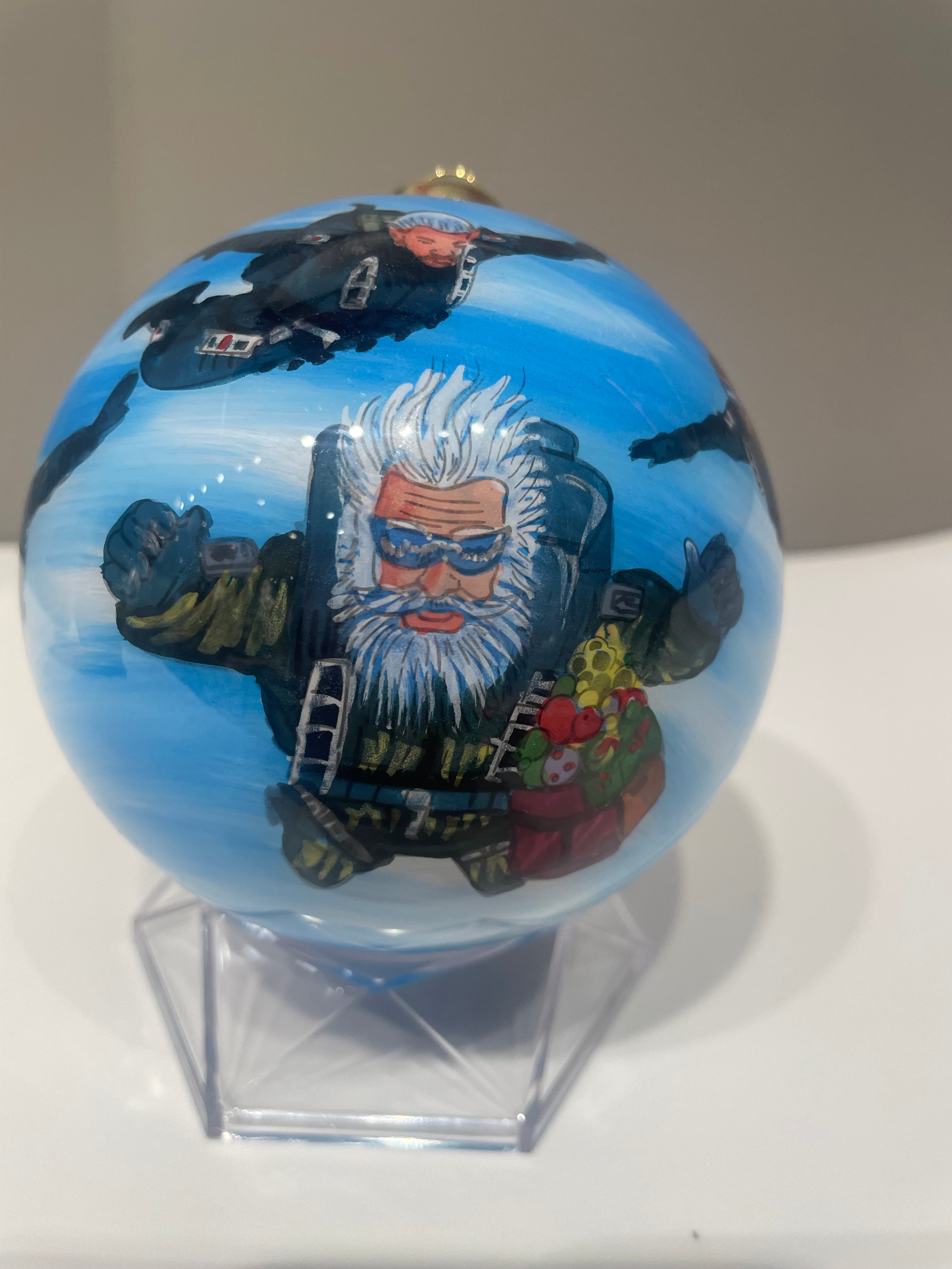 Santa Seal Team Limited Edition Glass Ornament - 4 inch