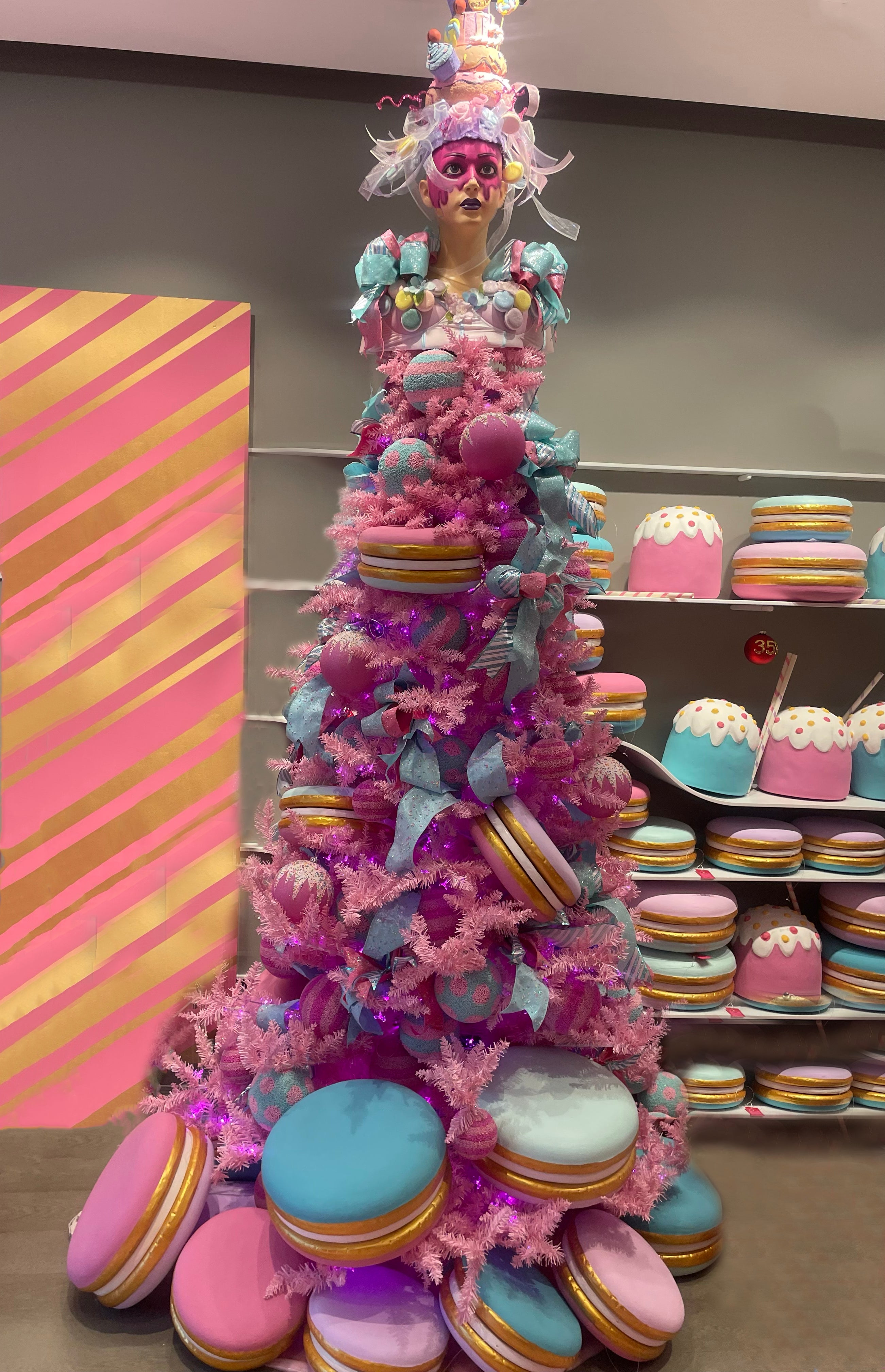 Candyland Couture Tree Topper - Pink and Blue