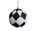 Glitter Ball 6 inch - white and black