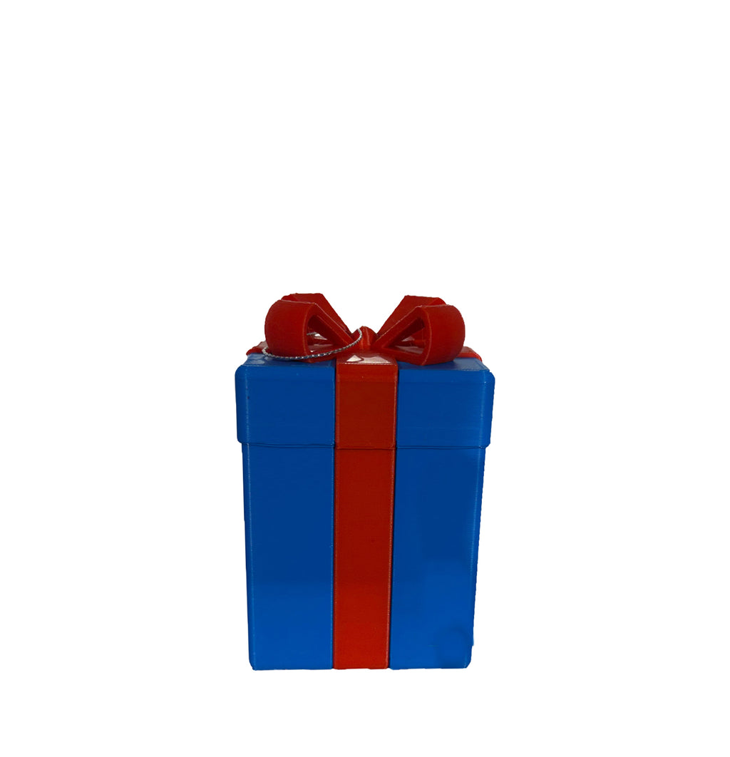 Present Box Ornament - Blue