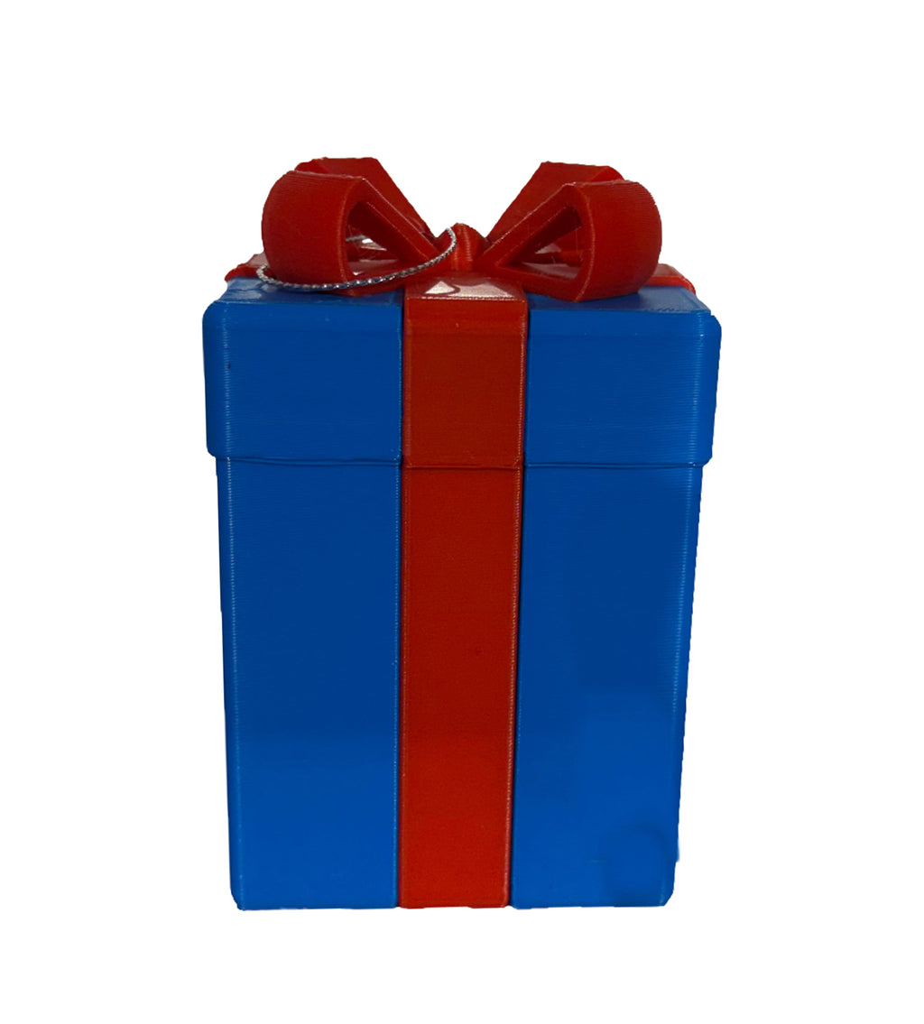 Present Box Ornament - Blue