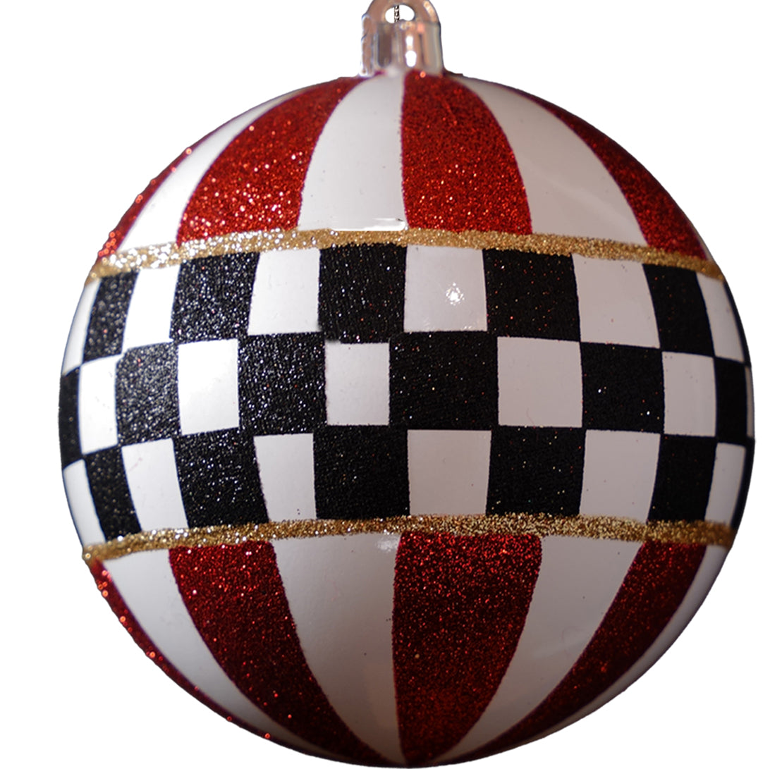 Glitter Ball 16 inch - Circus Pattern