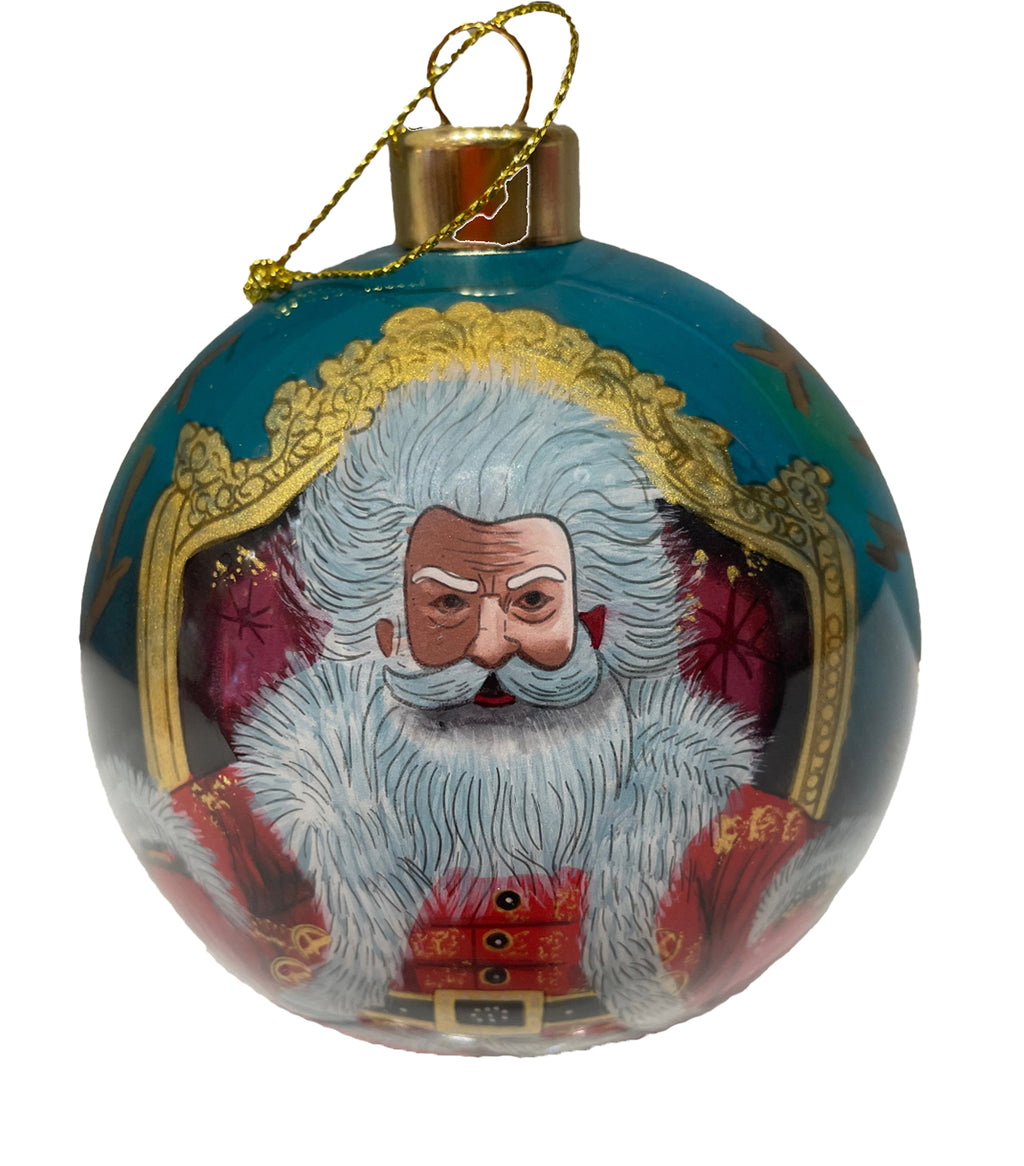 Cool Santa I Limited Edition Glass Ornament - 4 inch