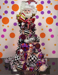 Cool Santa Purple Black and White Custom Tree - Platinum