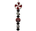 Finial Ornament 24 inch - red, black and white cube