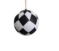 Glitter Ball 4 inch - black and white