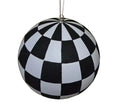 Glitter Ball 12 inch - black and white checkered