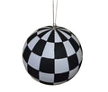 Glitter Ball 6 inch - black and white checkered