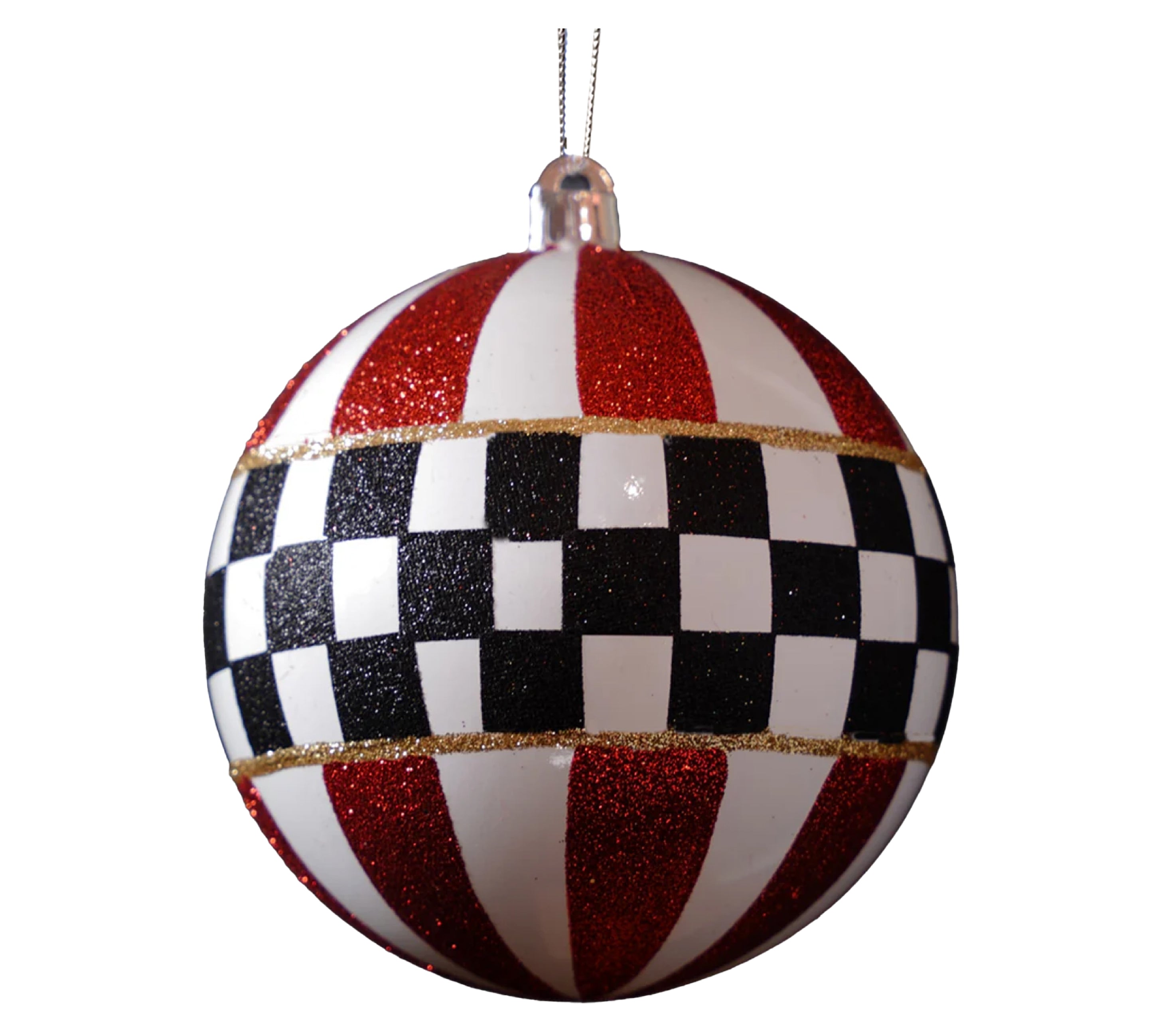 Glitter Ball 8 inch - Circus Pattern