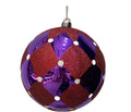 Glitter Ball 8 inch - purple base with red diamonds