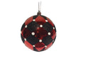 Glitter Ball 4 inch - red and black