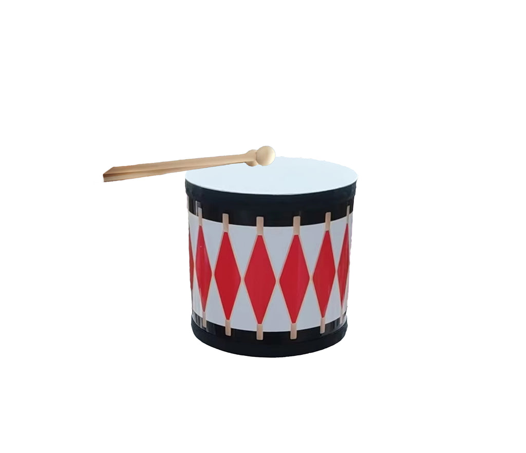 Drum Red, Black and White - 8 inch