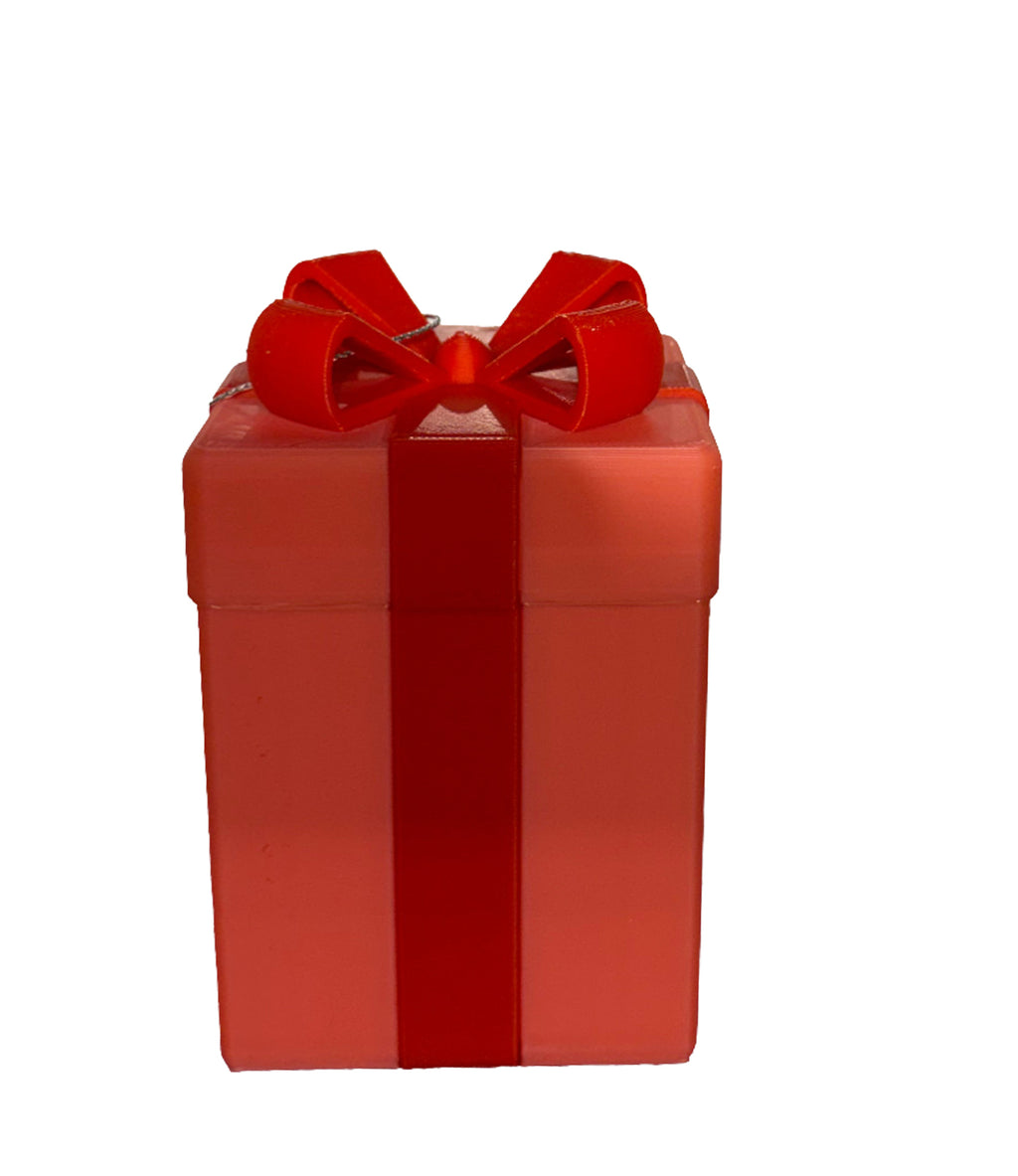 Present Box Ornament -  Pink