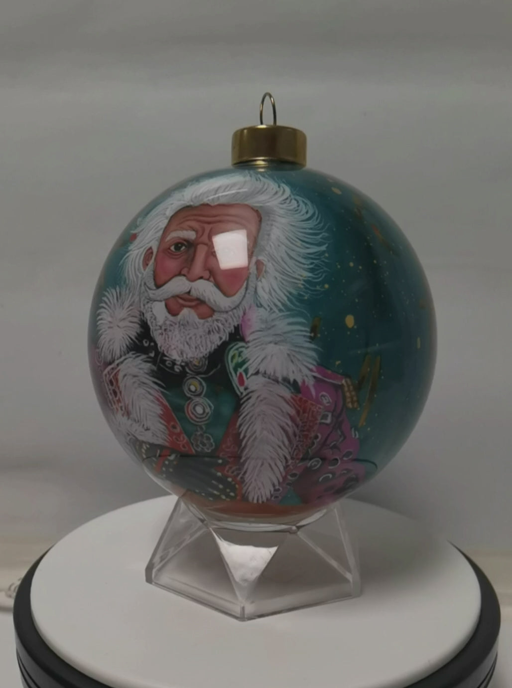 Cool Santa II Glass Limited Edition Ornament - 4 inch