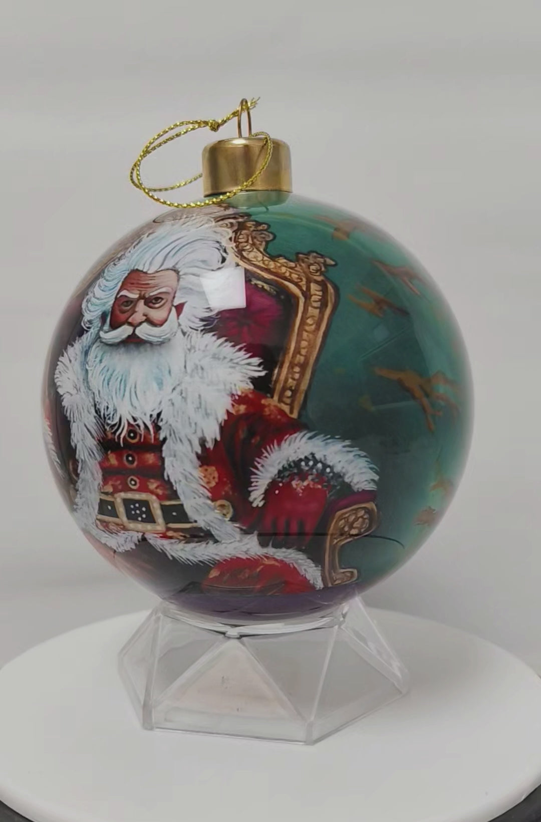 Cool Santa I Limited Edition Glass Ornament - 4 inch