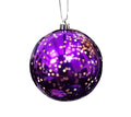 Glitter Ball 6 inch - purple confetti