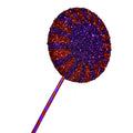 Glitter Lollipop 8 inch -  purple and red star