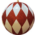 Glitter Ball 16 inch - red and white