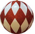 Glitter Ball 20 inch - red and white