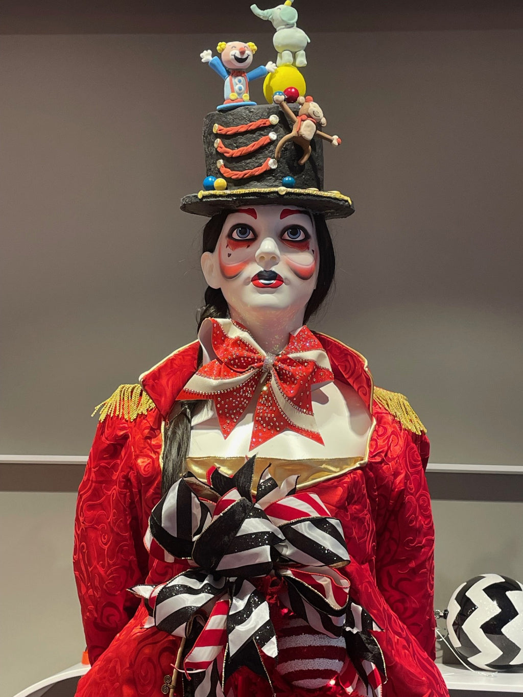 Cirque de Noel Red Velvet Ringmaster Custom Tree - Platinum