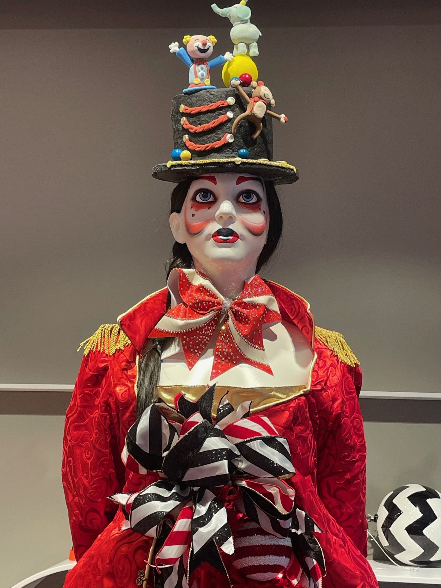 Cirque de Noel Red Velvet Ringmaster Custom Tree - Platinum