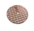 Tree Skirt 48 inch - Burgundy flowers