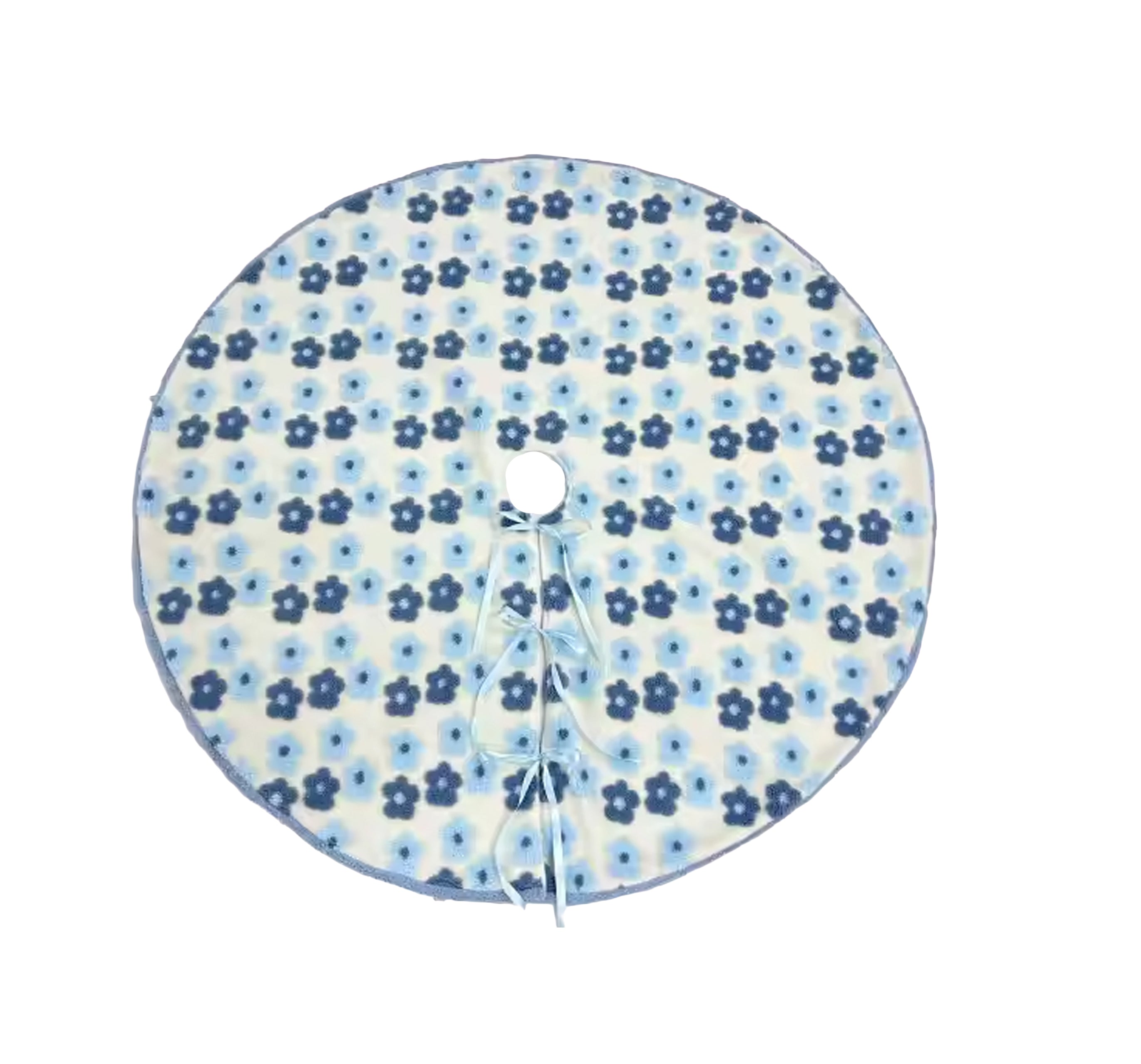 Tree Skirt 56 inch - blue flowers