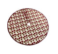 Tree Skirt 56 inch - Burgundy flowers