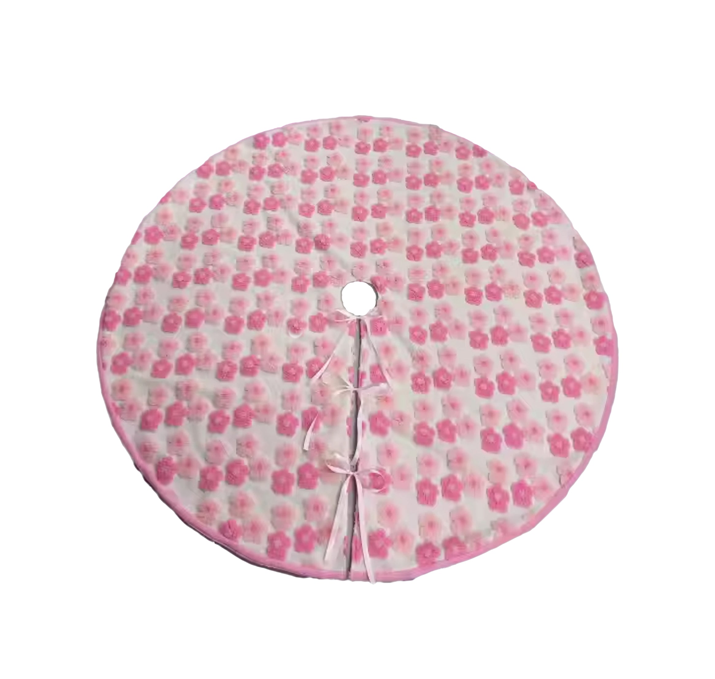 Tree Skirt 56 inch - pink flowers