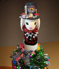 Wonderland White Rabbit in a Top Hat Tree Topper