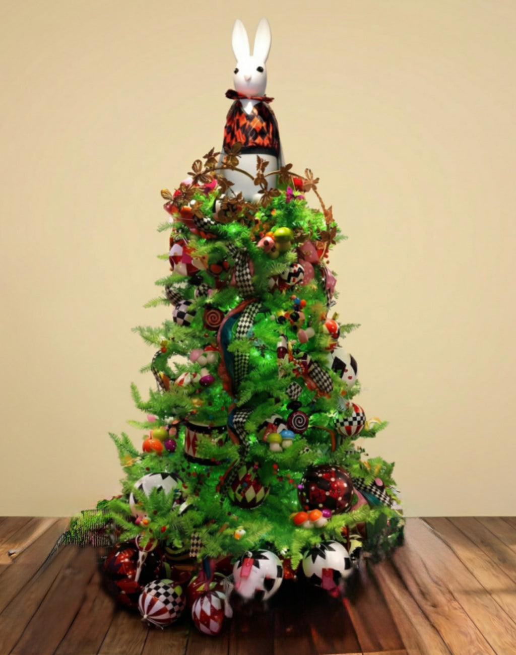 Wonderland Lime Green Custom Tree - Gold